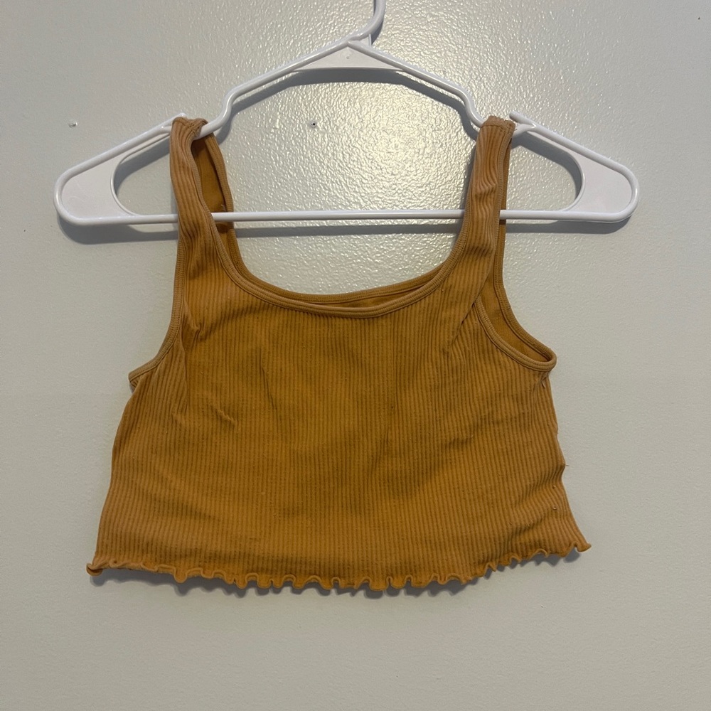 yellow crop top